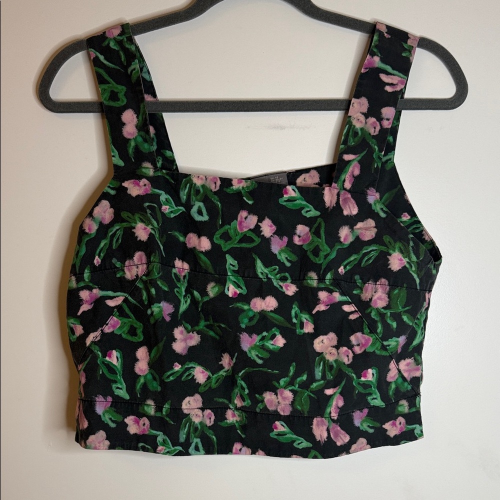 Sweaty Betty Black Floral Tank Top